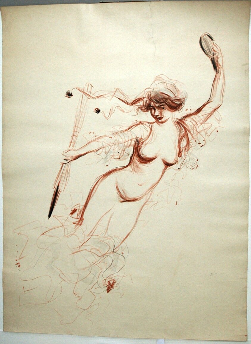 2nd Exhibition of the Humorists by Jean Louis Forain,23x16"( A2 size ) Poster Print