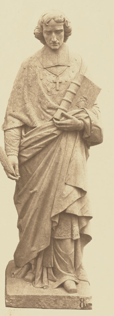 edouard Baldus:["Fénelon", Statue by Jean Bonnassieux, Deco, Poster Print Wall Art