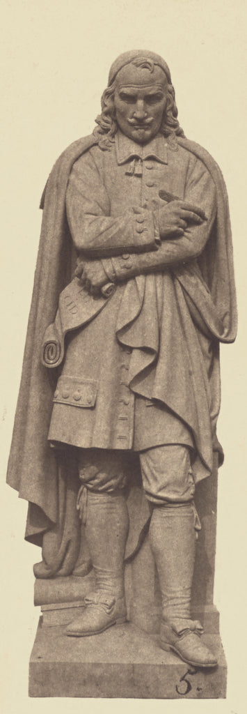 edouard Baldus:["Corneille", Statue by Henri Lemaire, Decora, Poster Print Wall Art