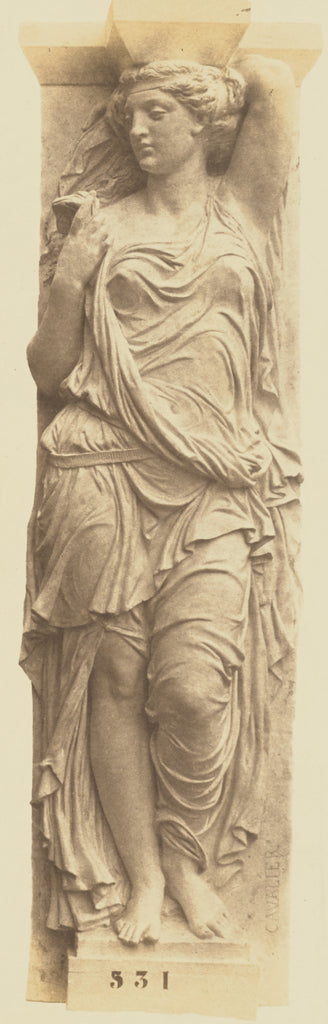 edouard Baldus:[Caryatid by Jules Cavelier, Decoration of th, Poster Print Wall Art