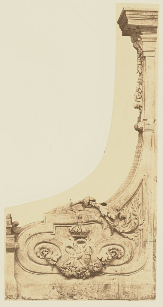 edouard Baldus:[Detail of the Decoration of the Attic, Pavil, Poster Print Wall Art