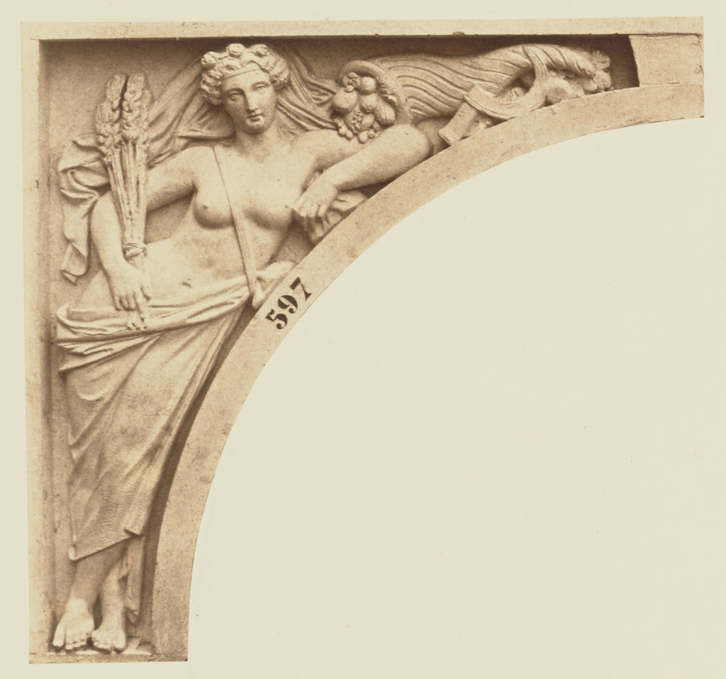 edouard Baldus:["L'Abondance", Sculpture by Emile Seurre, De, Poster Print Wall Art