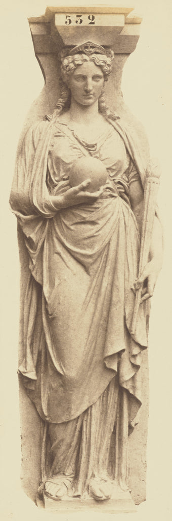 edouard Baldus:[Caryatid by Eugène Guillaume, Decoration of, Poster Print Wall Art