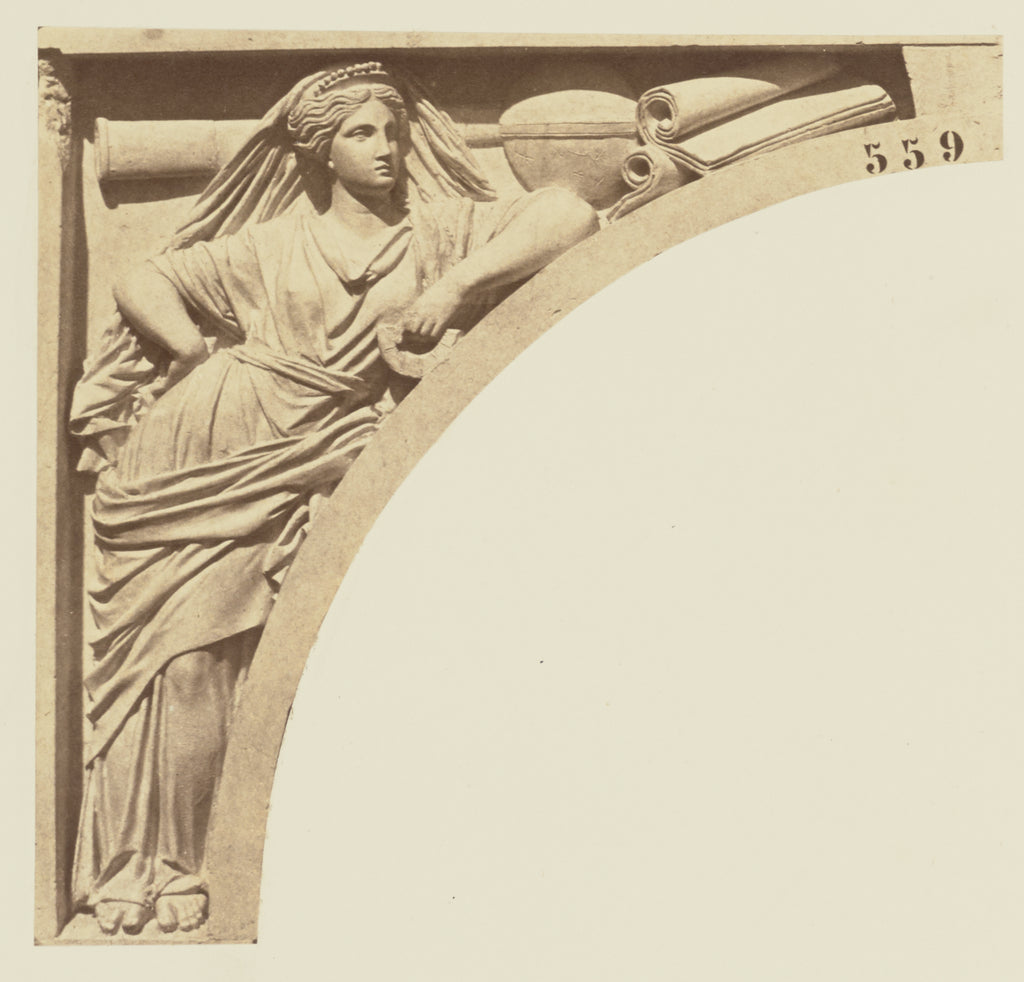 edouard Baldus:["La Science moderne", Sculpture by Emile Kne, Poster Print Wall Art