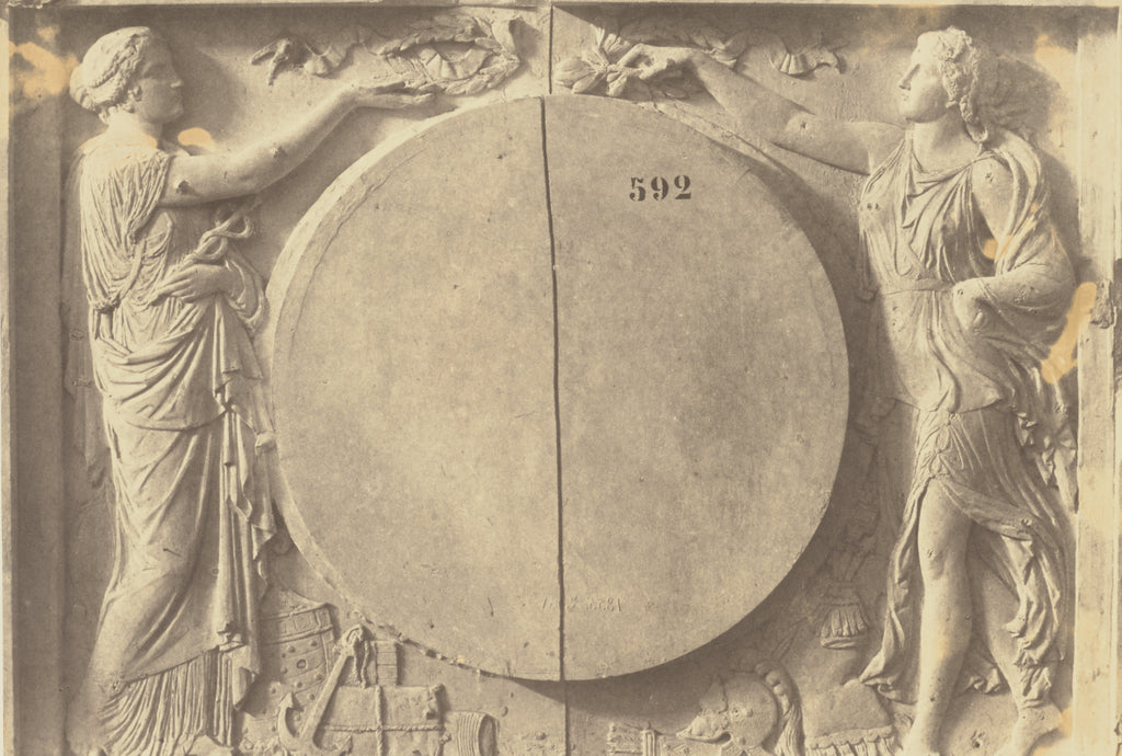 edouard Baldus:["Le Commerce et la Paix", Sculpture by Georg, Poster Print Wall Art