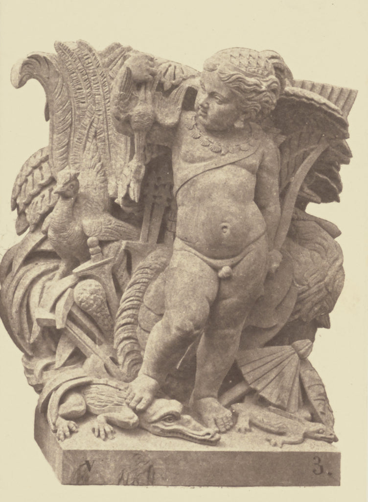 edouard Baldus:["L'Océanie", Sculpture by Herleg, Decoratio, Poster Print Wall Art