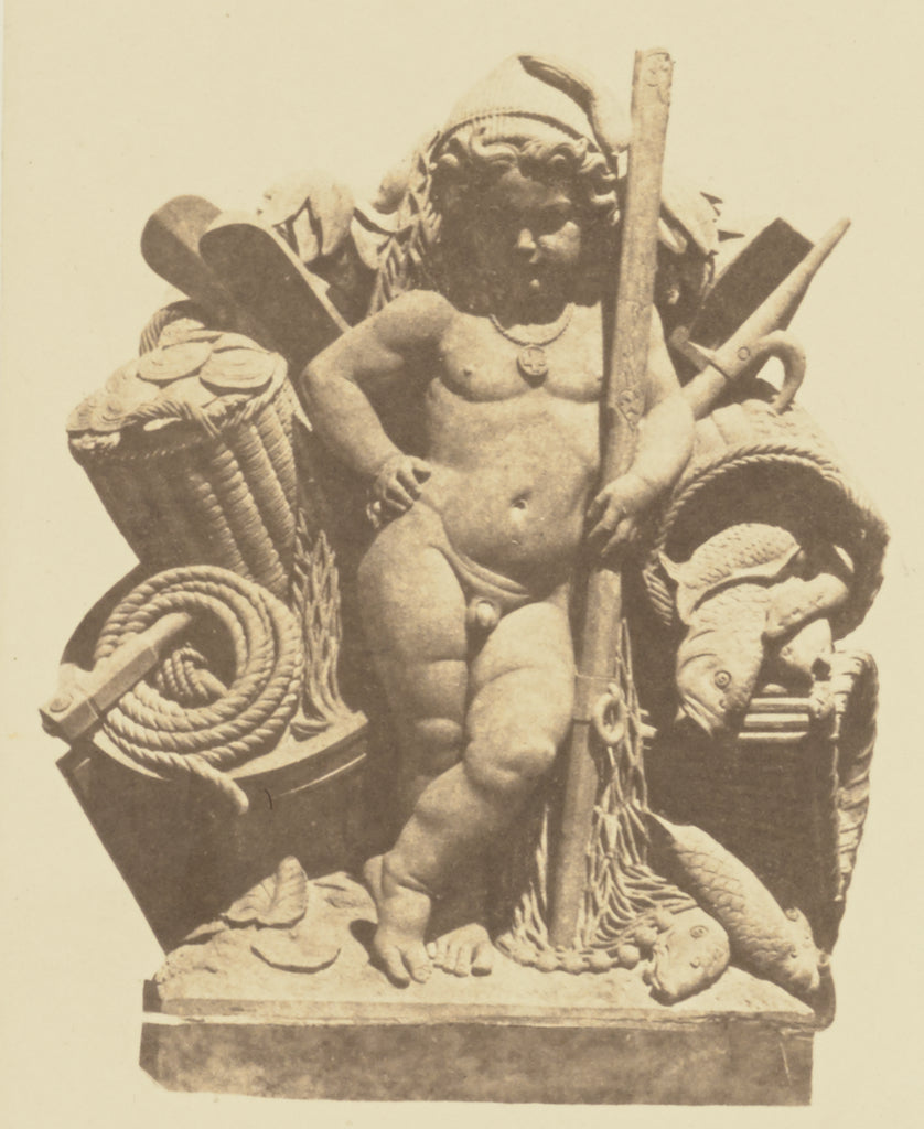 edouard Baldus:["La Pêche", Sculpture by Aimé-Napoléon Pe, Poster Print Wall Art