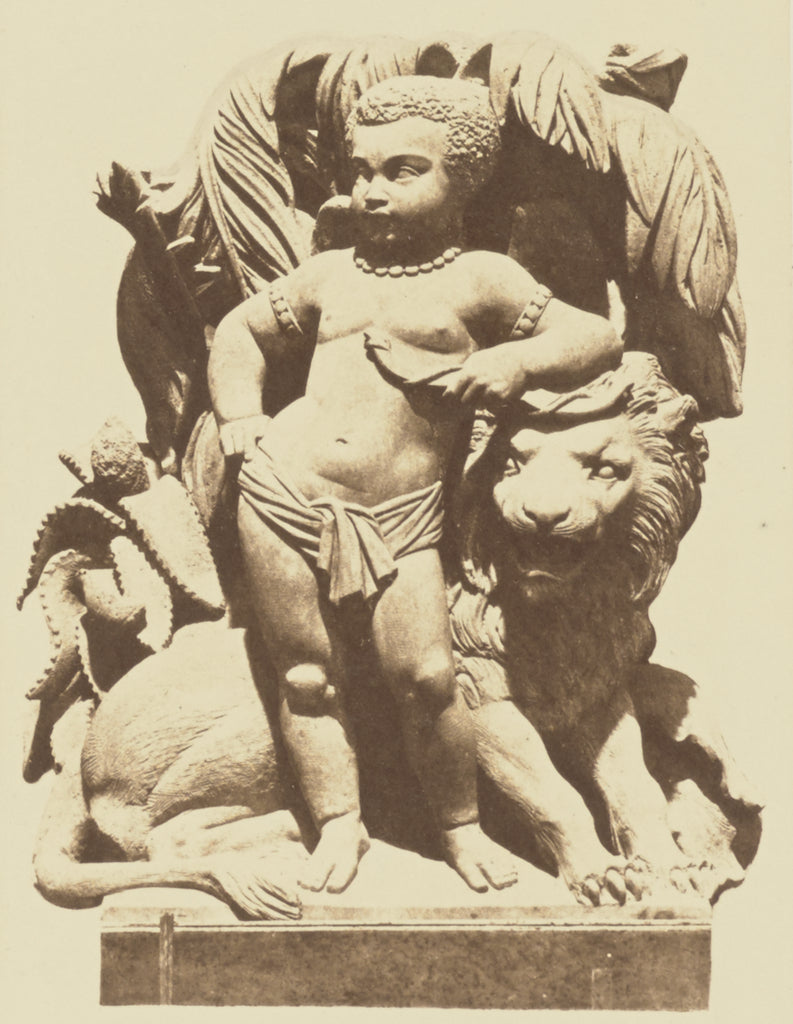edouard Baldus:["L'Afrique", Sculpture by Louis Rochet, Deco,16x12"(A3)Poster