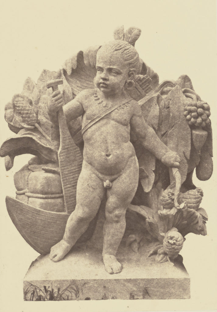 edouard Baldus:["L'Amérique", Sculpture by Louis Veray, Dec, Poster Print Wall Art