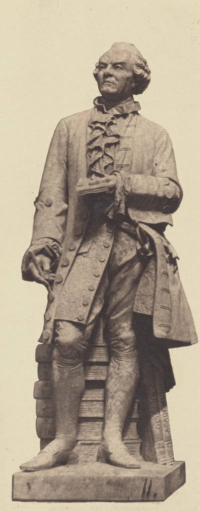 edouard Baldus:["Buffon", Statue by Eugène-André Oudiné, , Poster Print Wall Art