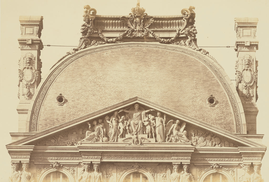 edouard Baldus:[The Roof and Attic of the Pavillon Richelieu, Poster Print Wall Art