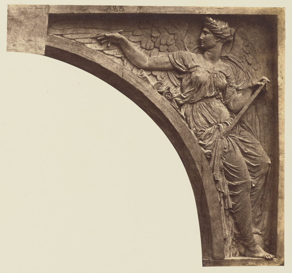 edouard Baldus:["L'Histoire", Sculpture by Joseph Felon, Dec, Poster Print Wall Art