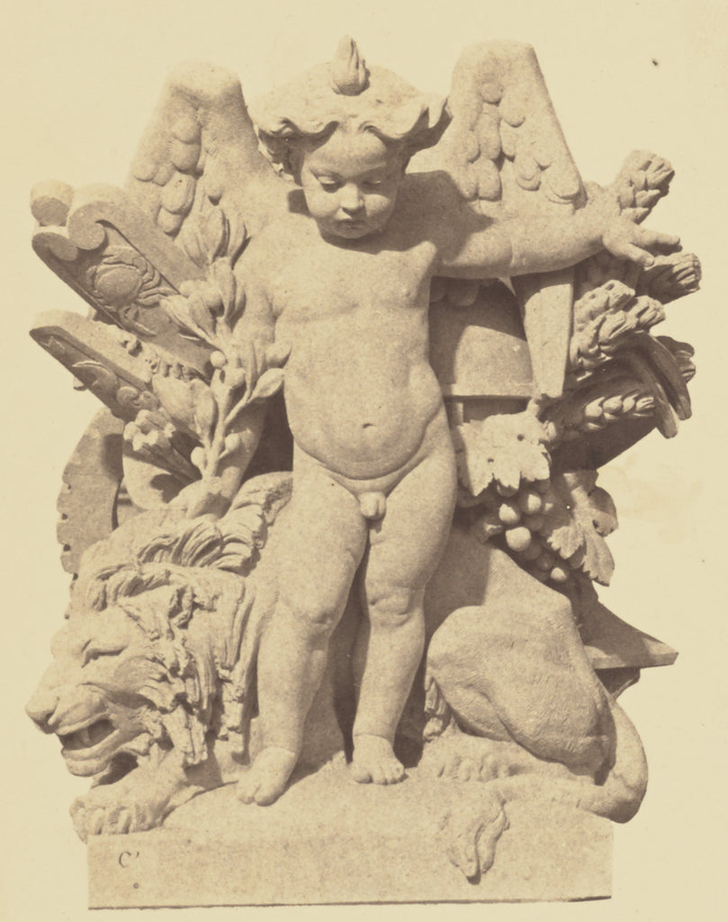 edouard Baldus:["La Paix", Sculpture by Pierre Eugène Emile, Poster Print Wall Art