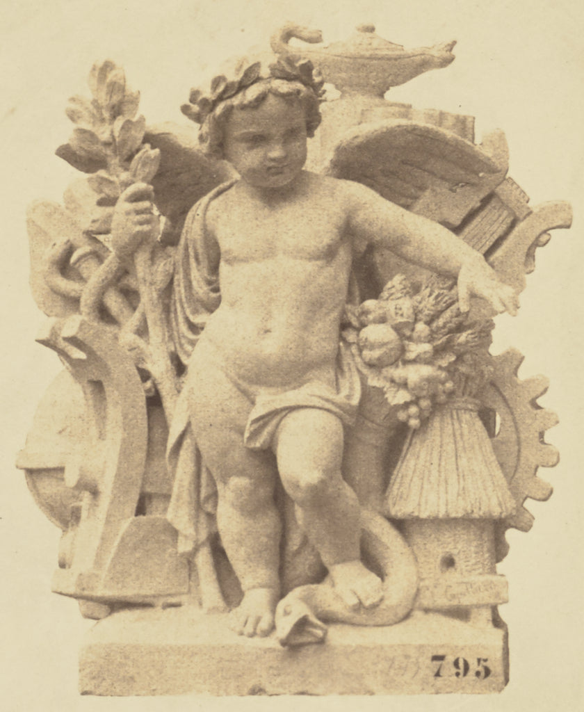 edouard Baldus:["La Paix", Sculpture by Charles Capellaro, D, Poster Print Wall Art