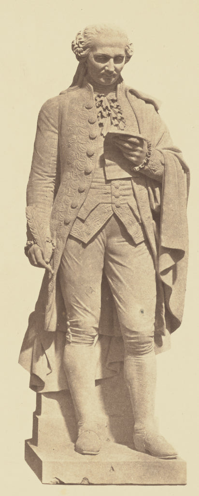edouard Baldus:["Turgot", Statue by Pierre Travaux, Decorati, Poster Print Wall Art