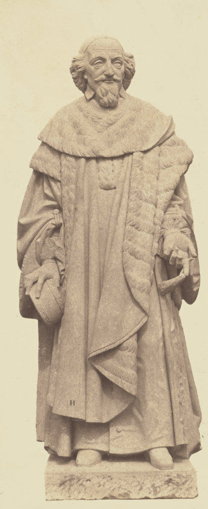 edouard Baldus:["Molé", Statue by Nanteuil, Decoration of t, Poster Print Wall Art