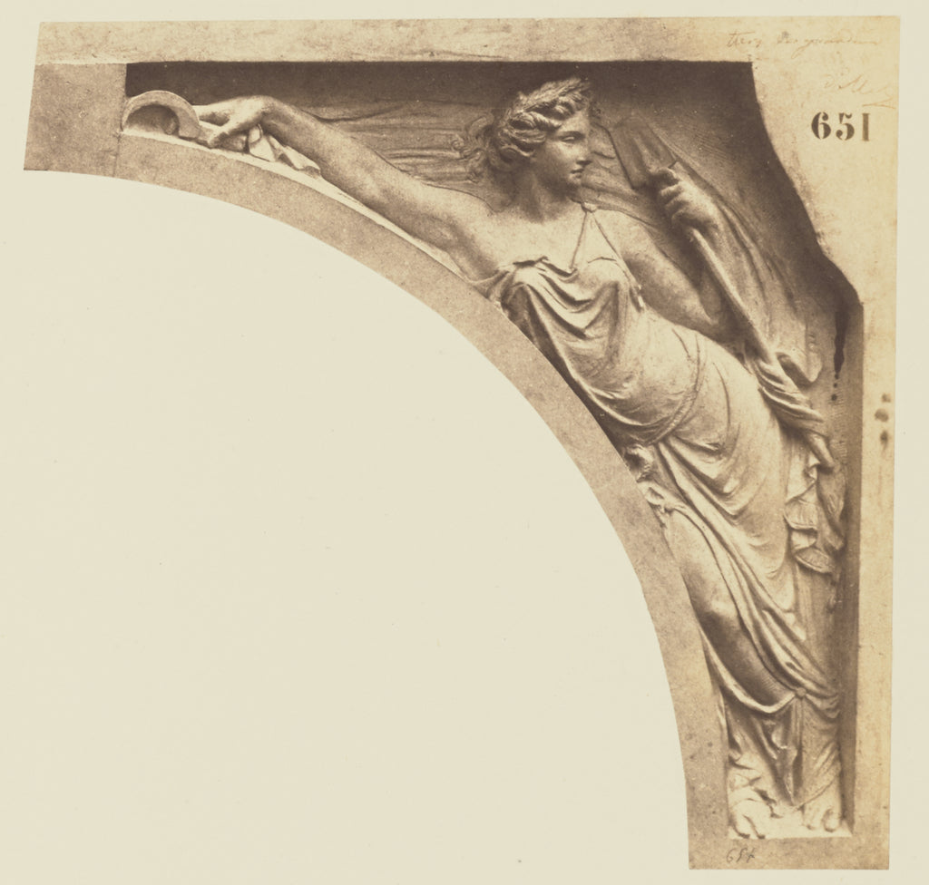 edouard Baldus:["L'Agriculture", Sculpture by Joseph Pollet,, Poster Print Wall Art
