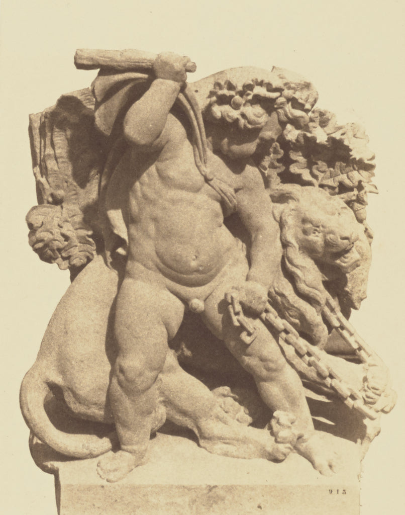 edouard Baldus:["La Force", Sculpture by Georges Clère, Dec, Poster Print Wall Art