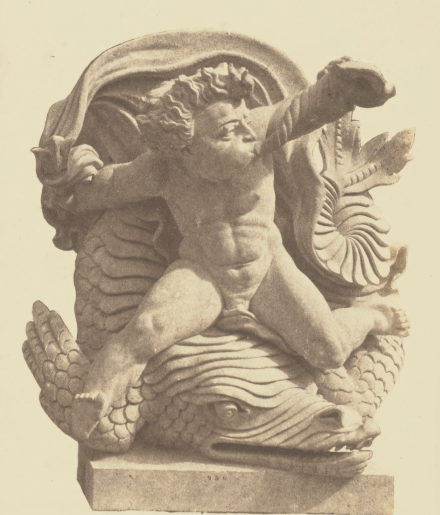 edouard Baldus:["La Mer", Sculpture by Ernest Christophe, De, Poster Print Wall Art