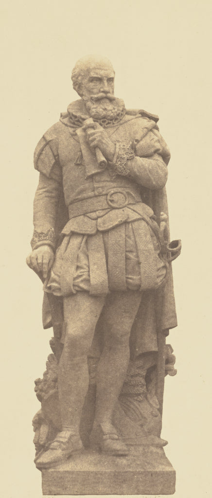 edouard Baldus:["Sully", Statue by Vital Dubray, Decoration , Poster Print Wall Art