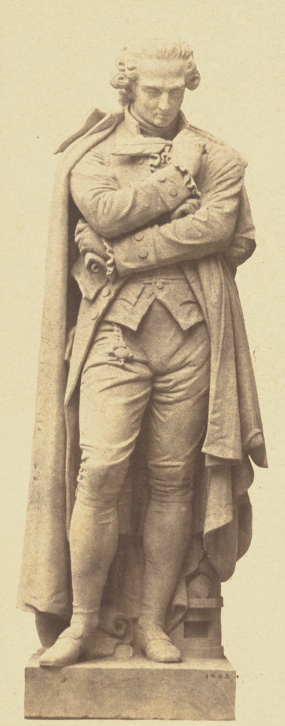 edouard Baldus:["Lavoisier", Statue by Jacques Maillet, Deco, Poster Print Wall Art