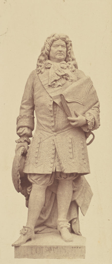 edouard Baldus:["Louvois", Statue by Aimé Millet, Decoratio, Poster Print Wall Art