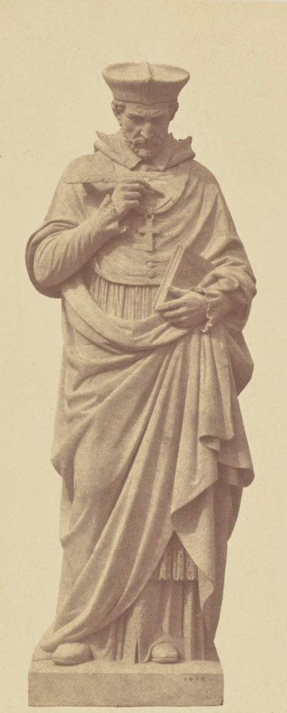 edouard Baldus:["Amyot", Statue by Pierre Travaux, Decoratio, Poster Print Wall Art