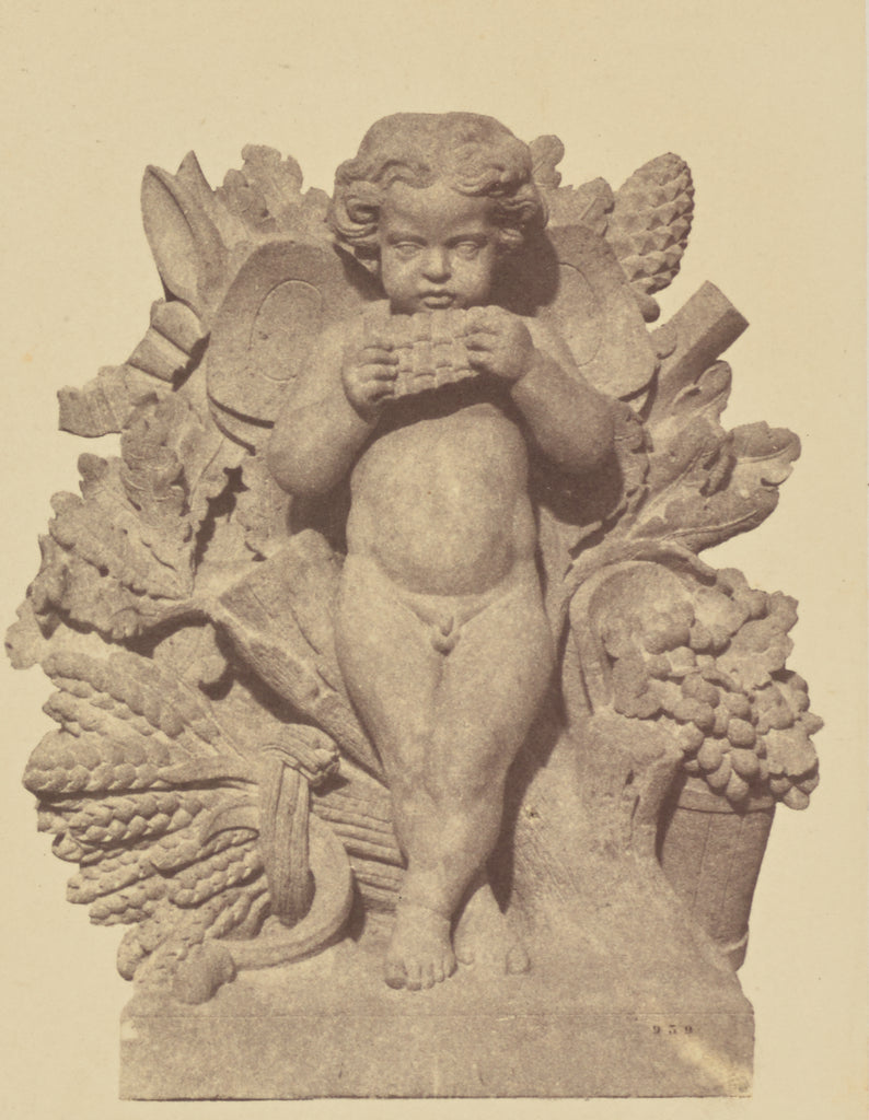 edouard Baldus:["L'Automne", Sculpture by Noémi Constant, D, Poster Print Wall Art