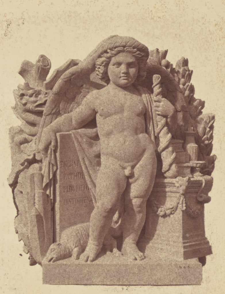 edouard Baldus:["La Médecine", Sculpture by Louis Eugène B, Poster Print Wall Art