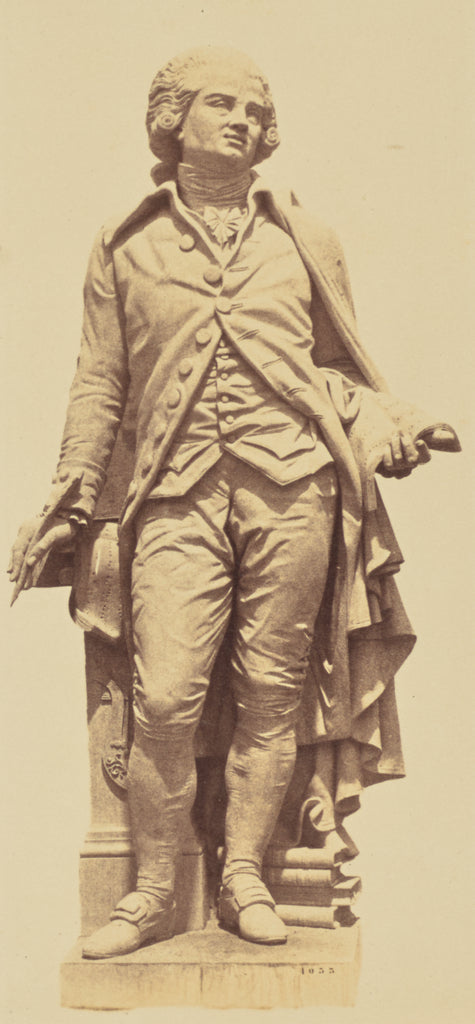 edouard Baldus:["Grétry", Statue by Victor Vilain, Decorati, Poster Print Wall Art