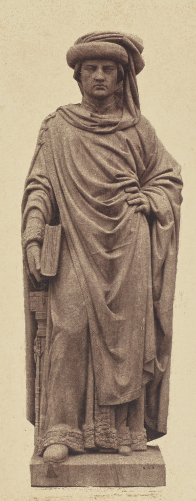 edouard Baldus:["Jacques Coeur", Statue by Elias Robert, Dec, Poster Print Wall Art