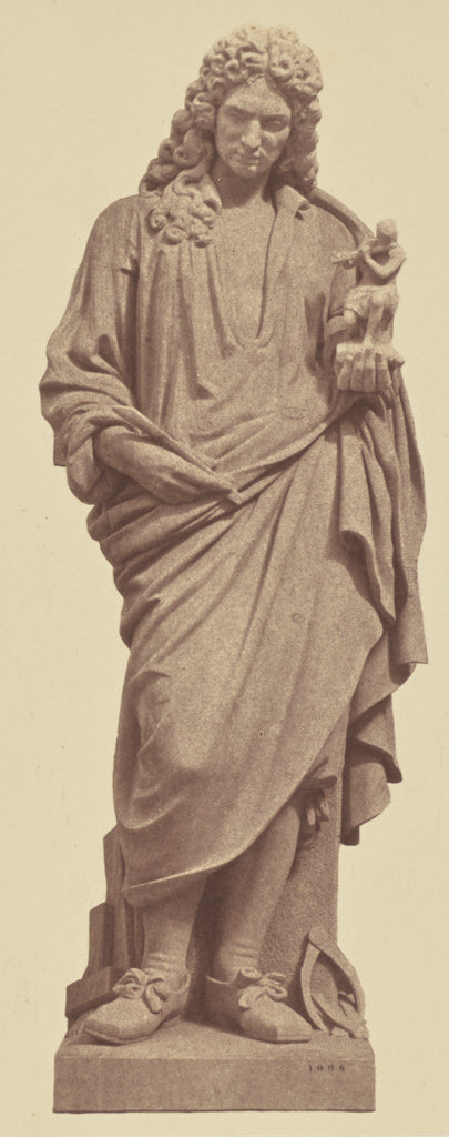 edouard Baldus:["Coysevox", Statue by Jules Droz, Decoration, Poster Print Wall Art