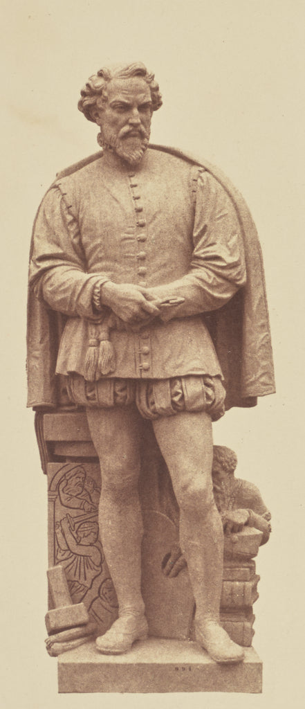 edouard Baldus:["Cousin", Statue by Théodore Joseph Napolé, Poster Print Wall Art