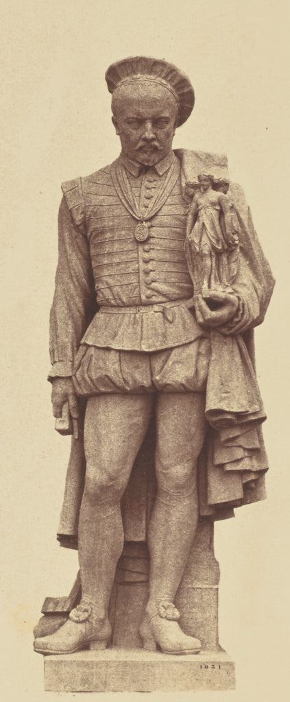 edouard Baldus:["Pilon", Statue by Louis Desprez, Decoration, Poster Print Wall Art
