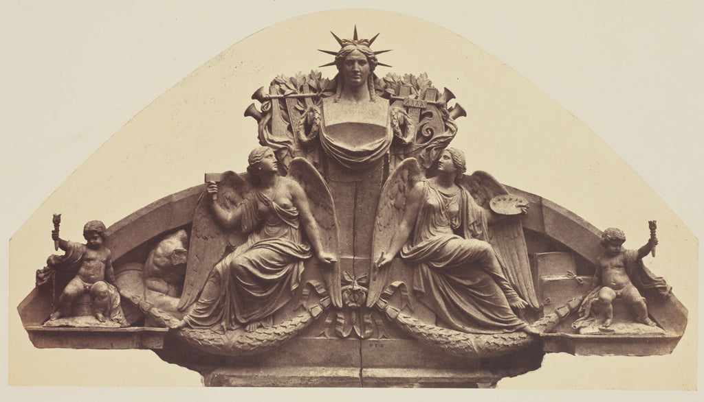edouard Baldus:["La Sculpture et la Peinture", Sculpture by , Poster Print Wall Art