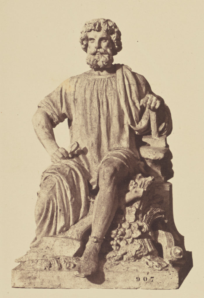 edouard Baldus:["Le Travail manuel", Sculpture by Auguste Ot, Poster Print Wall Art