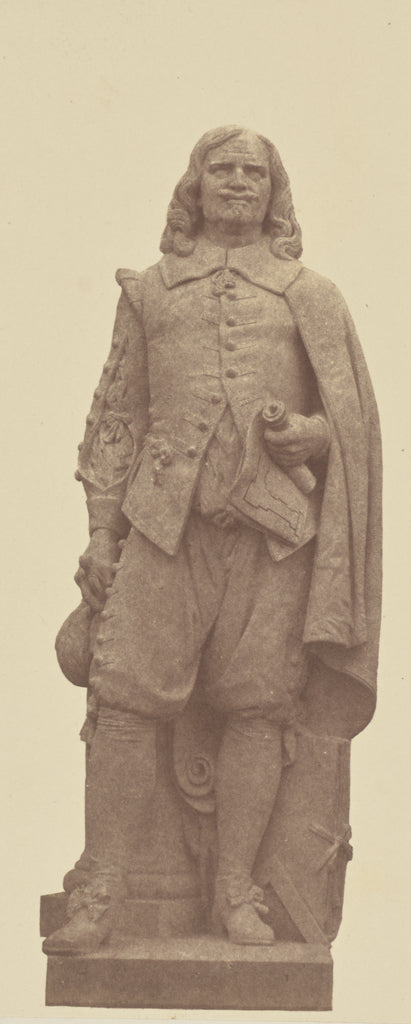 edouard Baldus:["Lemercier", Statue by Antoine Laurent Danta, Poster Print Wall Art