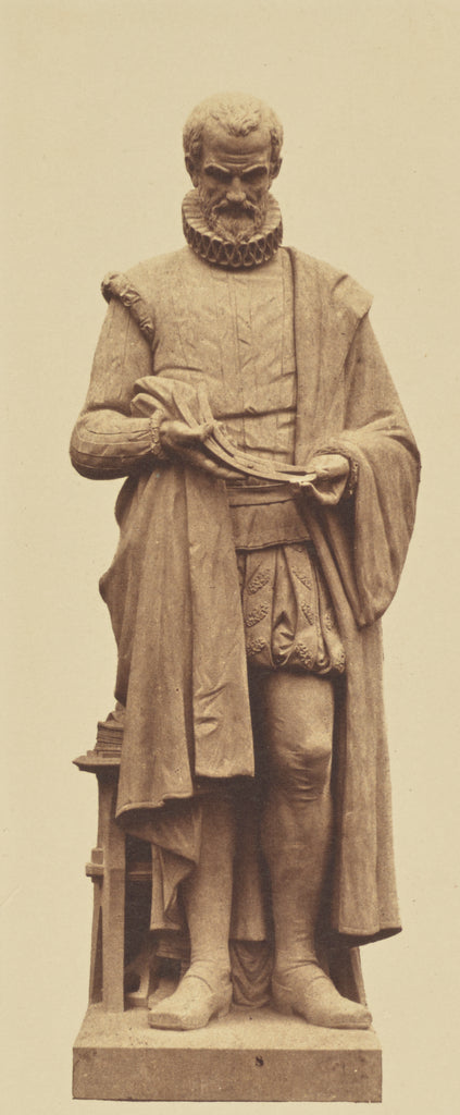 edouard Baldus:["Paré", Statue by Michel-Pascal, Decoration, Poster Print Wall Art