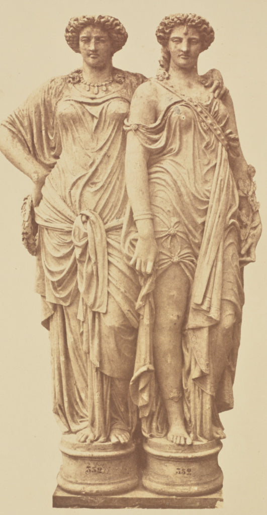 edouard Baldus:[Caryatids by Elias Robert, Decoration of the, Poster Print Wall Art