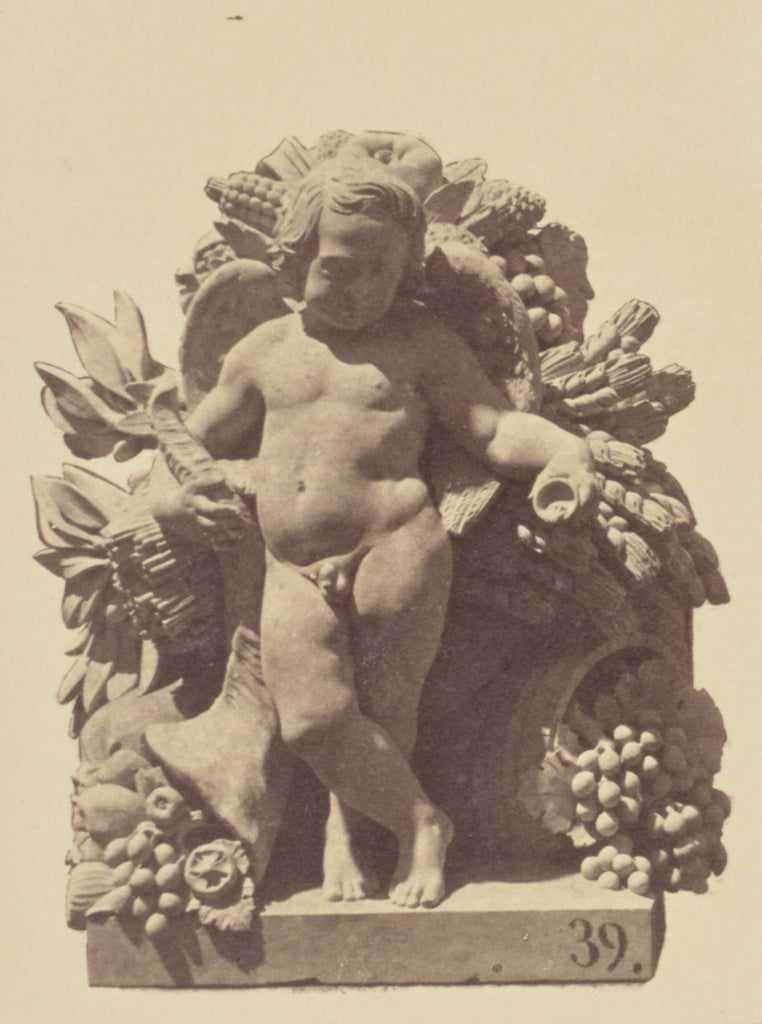 edouard Baldus:["L'Abondance", Sculpture by Julien Charles D, Poster Print Wall Art