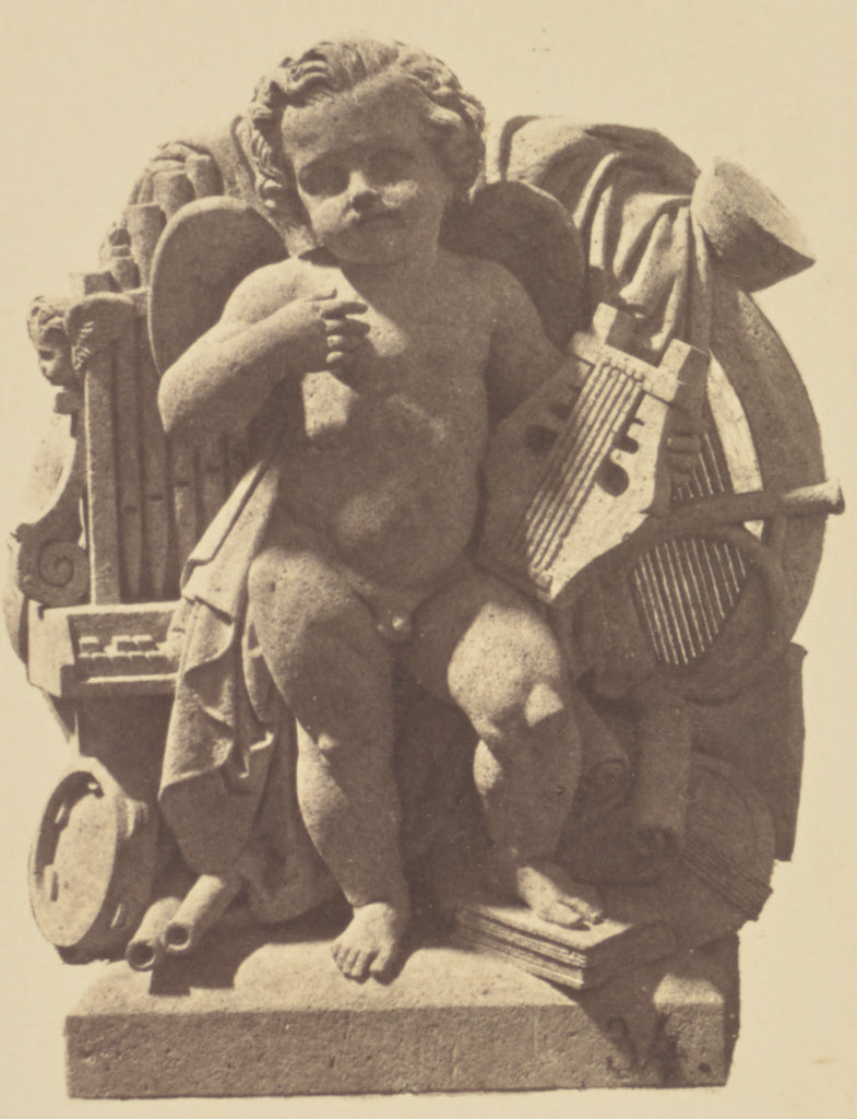edouard Baldus:["La Musique", Sculpture by Elias Robert, Dec, Poster Print Wall Art