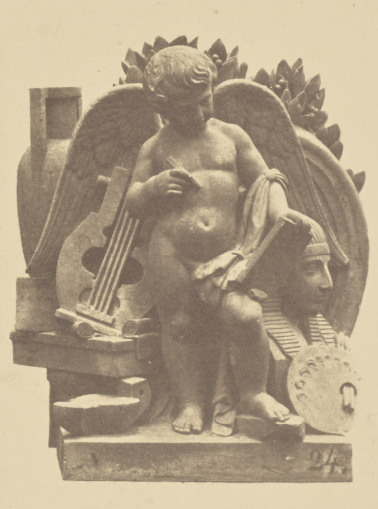 edouard Baldus:["Les Beaux-Arts", Sculpture by Jehan Duseign, Poster Print Wall Art