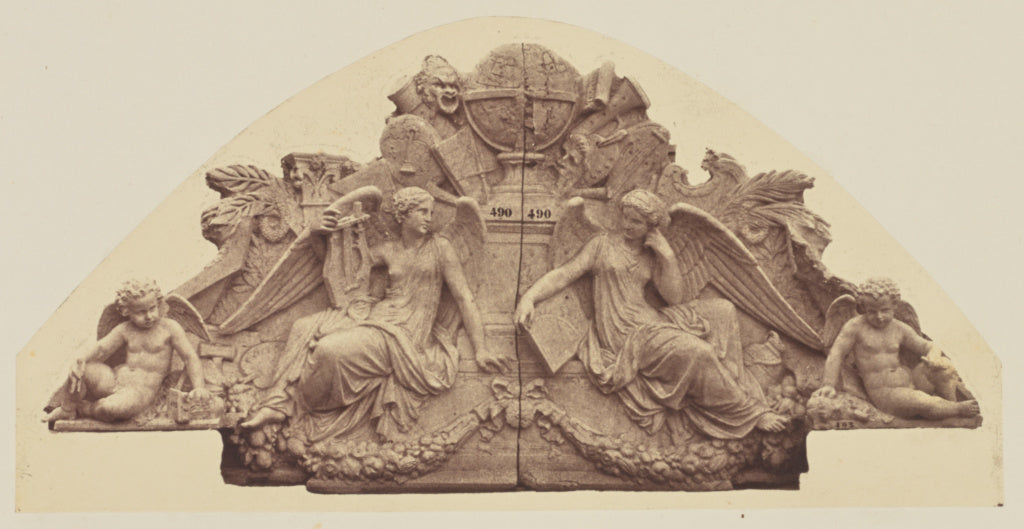 edouard Baldus:["Les Arts et les Sciences", Sculpture by Fra, Poster Print Wall Art