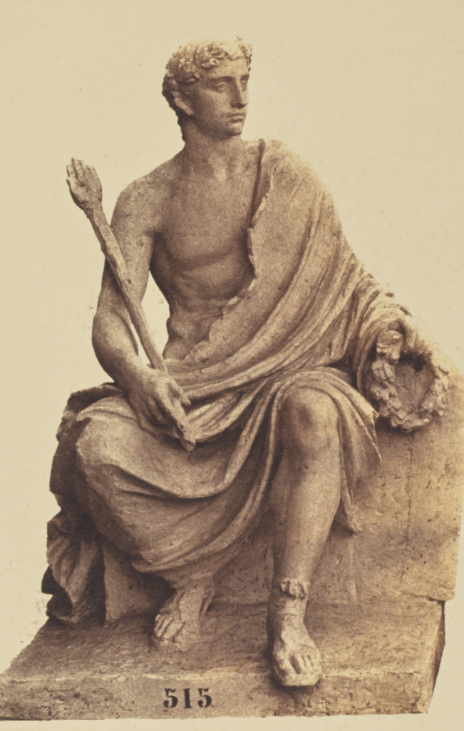 edouard Baldus:["La Justice", Sculpture by Camille Demesnay,, Poster Print Wall Art