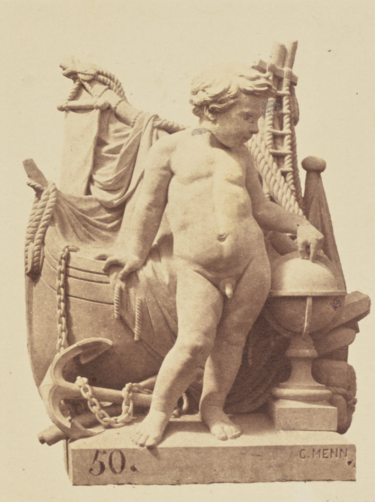 edouard Baldus:["La Navigation", Sculpture by Charles-Louis , Poster Print Wall Art