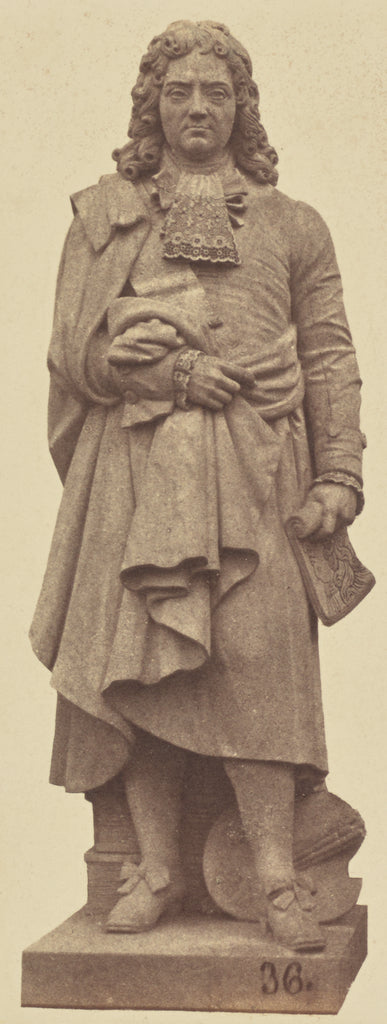 edouard Baldus:["Rigaud", Statue by Victor Therasse, Decorat, Poster Print Wall Art