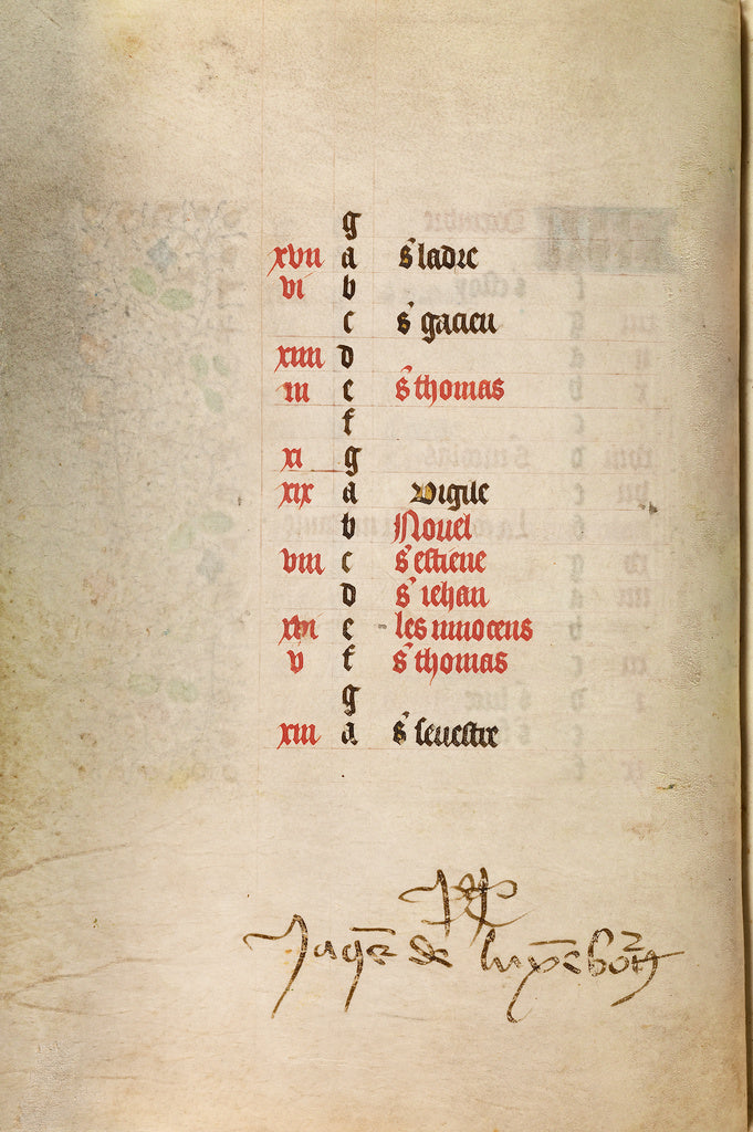 Master of Jacques of Luxembourg:Calendar Page for December c, Poster Print Wall Art
