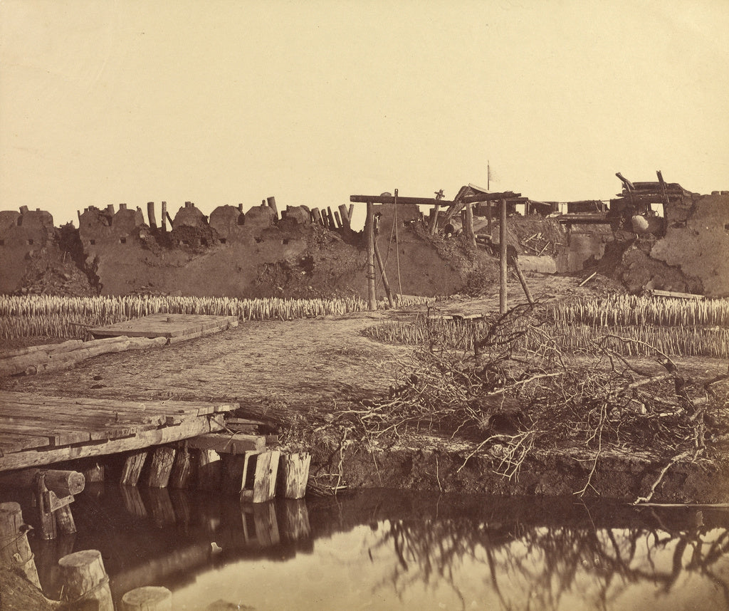 Felice Beato:Exterior of North Fort, Showing the English Ent, Poster Print Wall Art