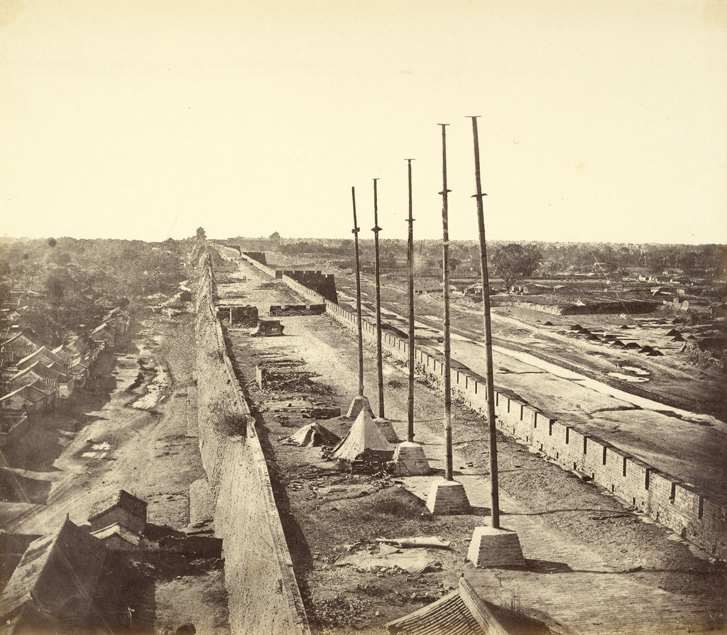 Felice Beato:[Top of the Wall from Anting Gate, Peking, Poss, Poster Print Wall Art