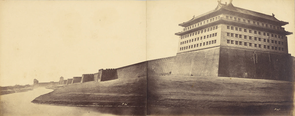 Felice Beato:North and East Corner of the Wall of Peking, Poster Print Wall Art